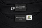 Balenciaga Double-Ring Logo Embroidered Cotton T-Shirt