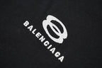 Balenciaga Double-Ring Logo Embroidered Cotton T-Shirt