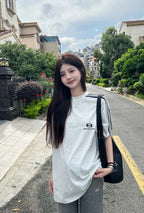 Balenciaga Double-Ring Logo Embroidered Cotton T-Shirt