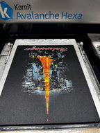 Balenciaga Eiffel Tower Night View Printed Cotton T-Shirt