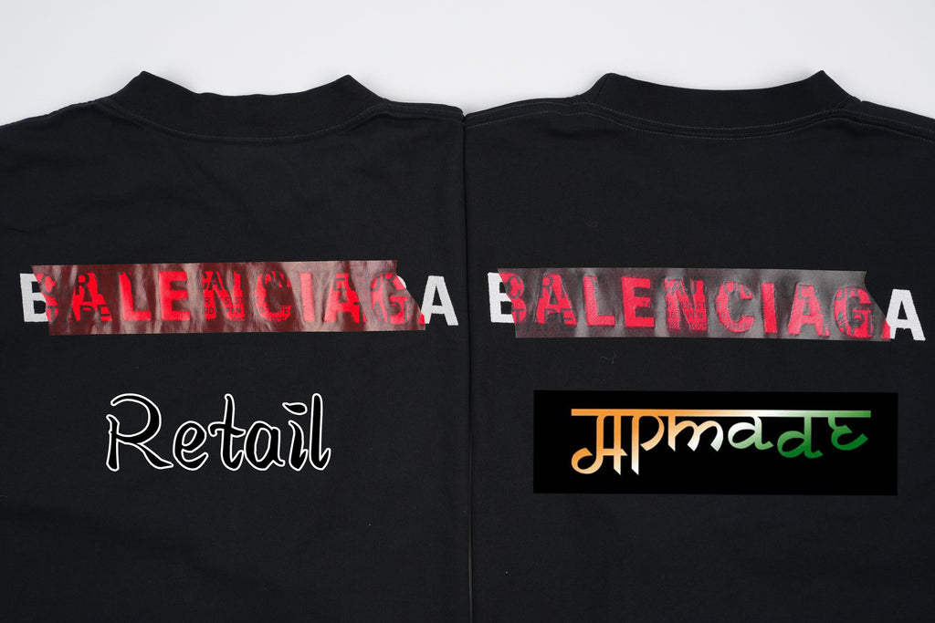 Balenciaga Paris Embroidery Glued Short-Sleeve T-Shirt