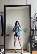 Balenciaga Paris Embroidery Glued Short-Sleeve T-Shirt