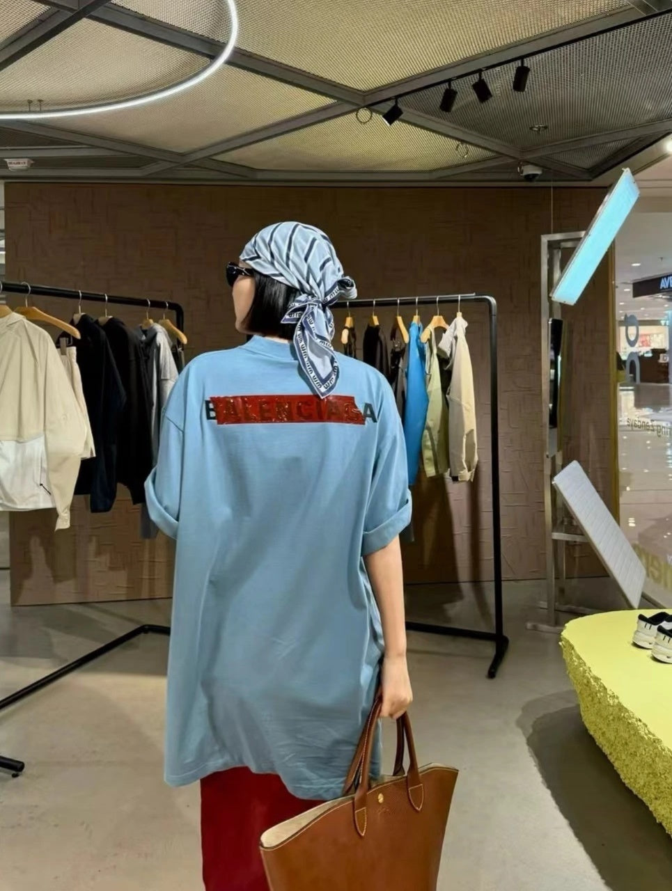 Balenciaga Paris Embroidery Glued Short-Sleeve T-Shirt