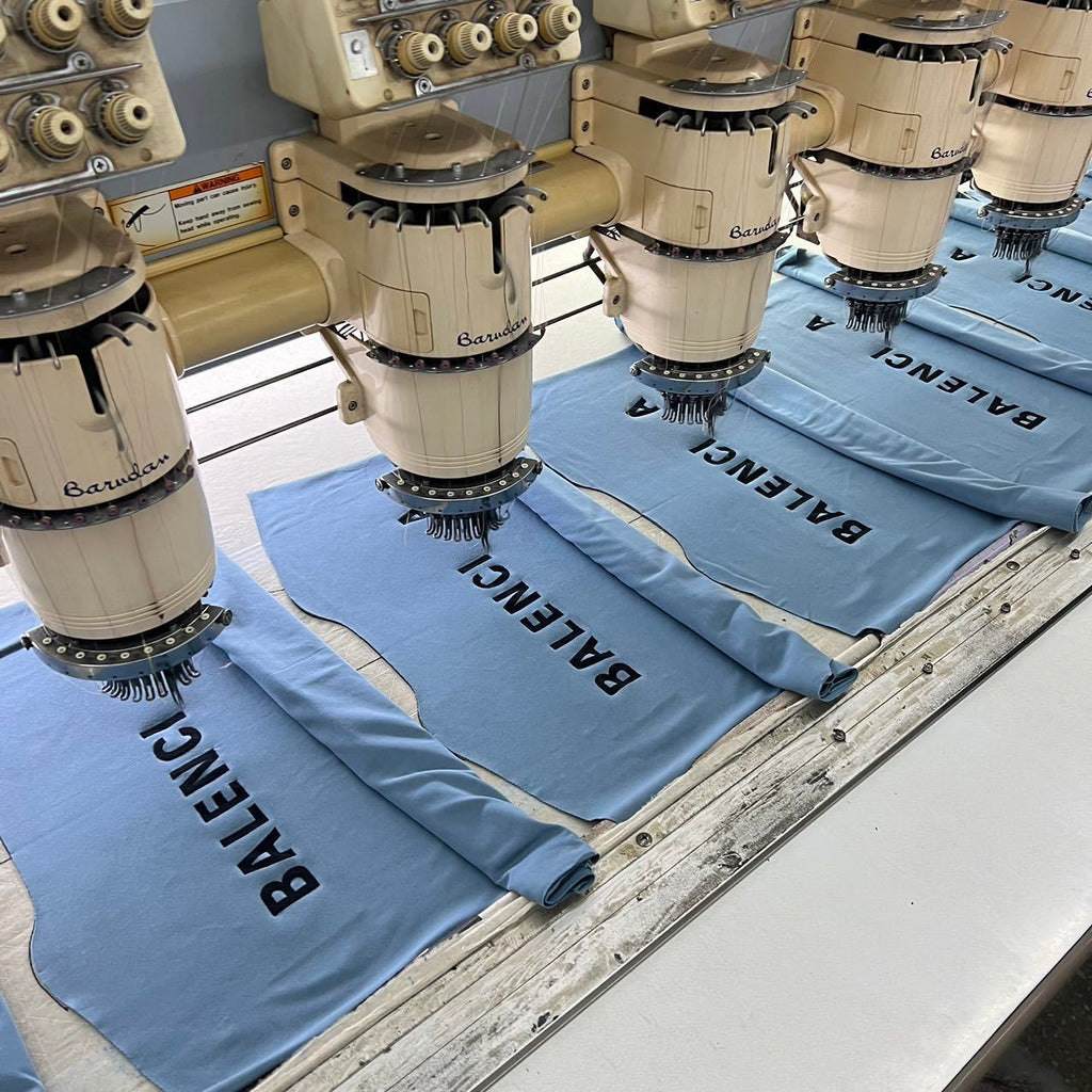 Balenciaga Paris Embroidery Glued Short-Sleeve T-Shirt