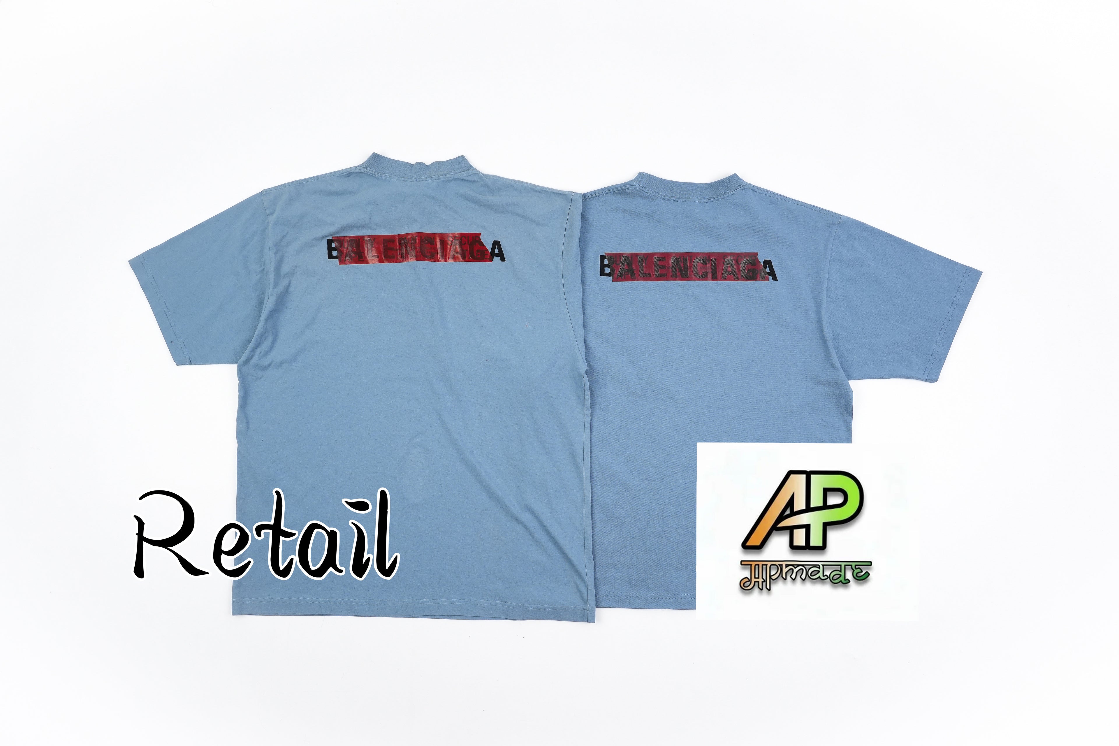 Balenciaga Paris Embroidery Glued Short-Sleeve T-Shirt