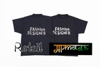Balenciaga Glitter Print Distressed Cotton T-Shirt