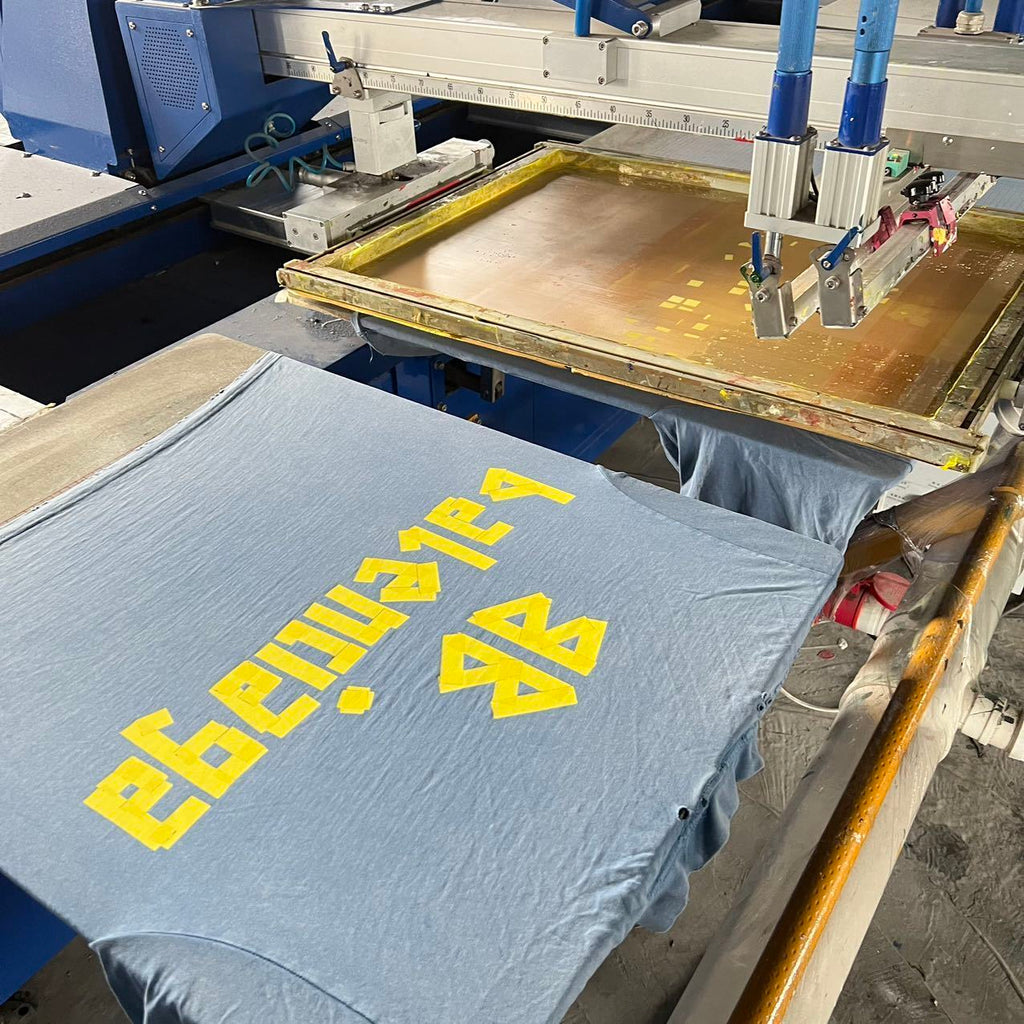 Balenciaga Paris Yellow Rubber Strip Short-Sleeve T-Shirt