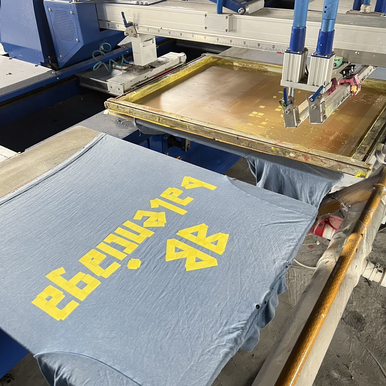 Balenciaga Paris Yellow Rubber Strip Short-Sleeve T-Shirt
