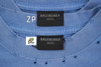 Balenciaga Paris Yellow Rubber Strip Short-Sleeve T-Shirt