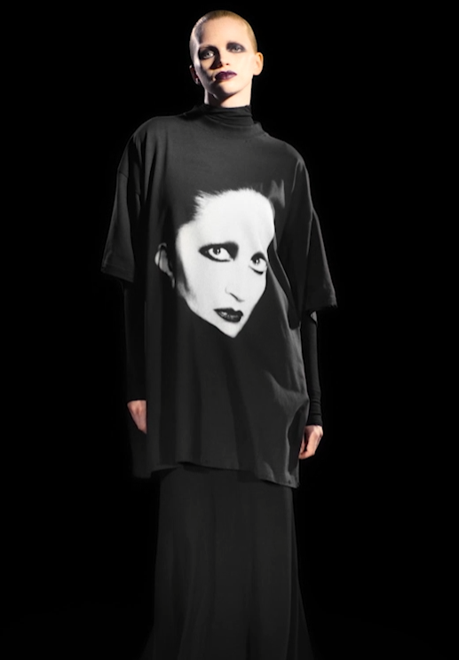Balenciaga Portrait Print Distressed Short-Sleeve T-Shirt