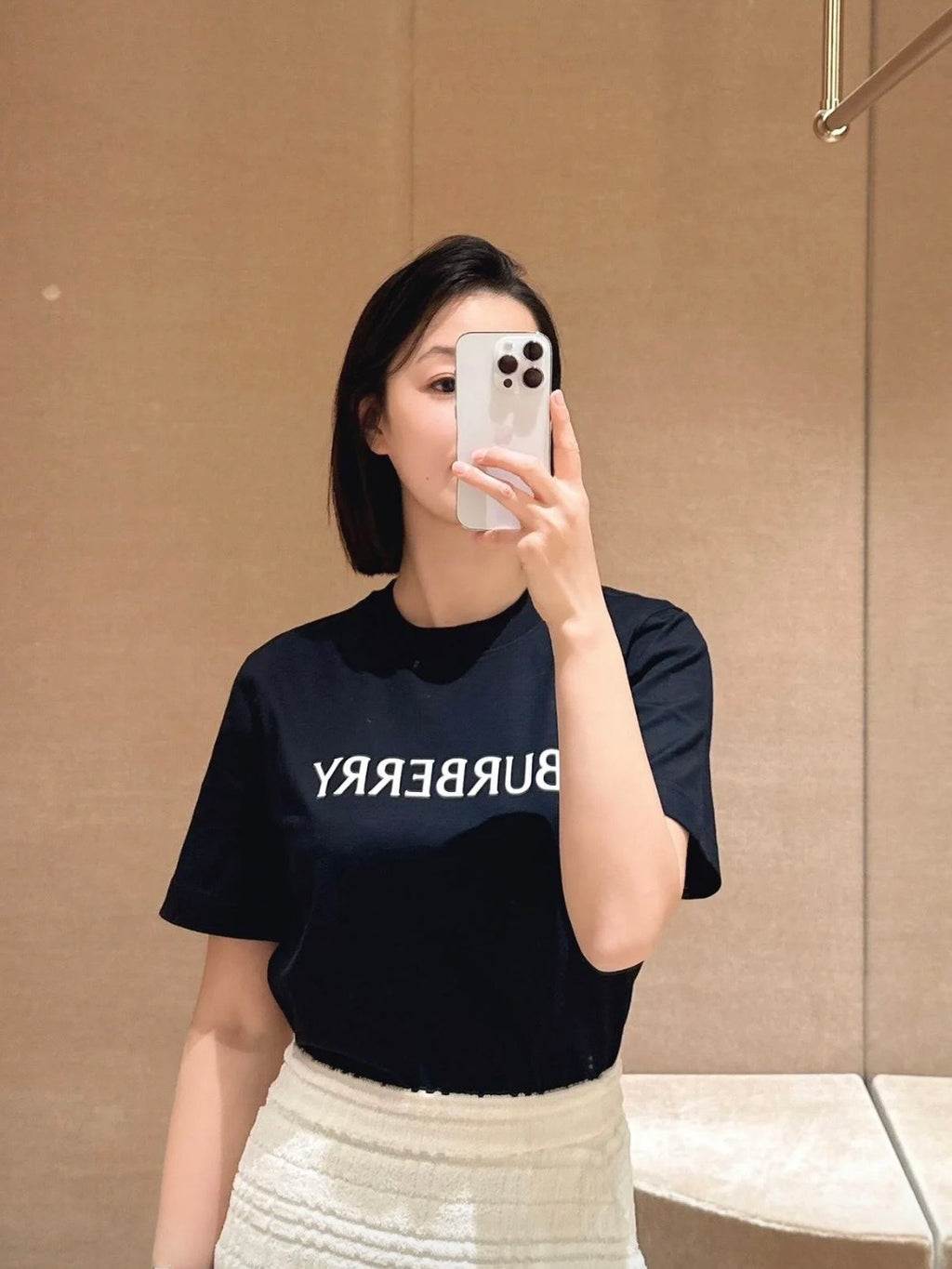 Burberry 26SS Crew Neck Printed Cotton T-Shirt
