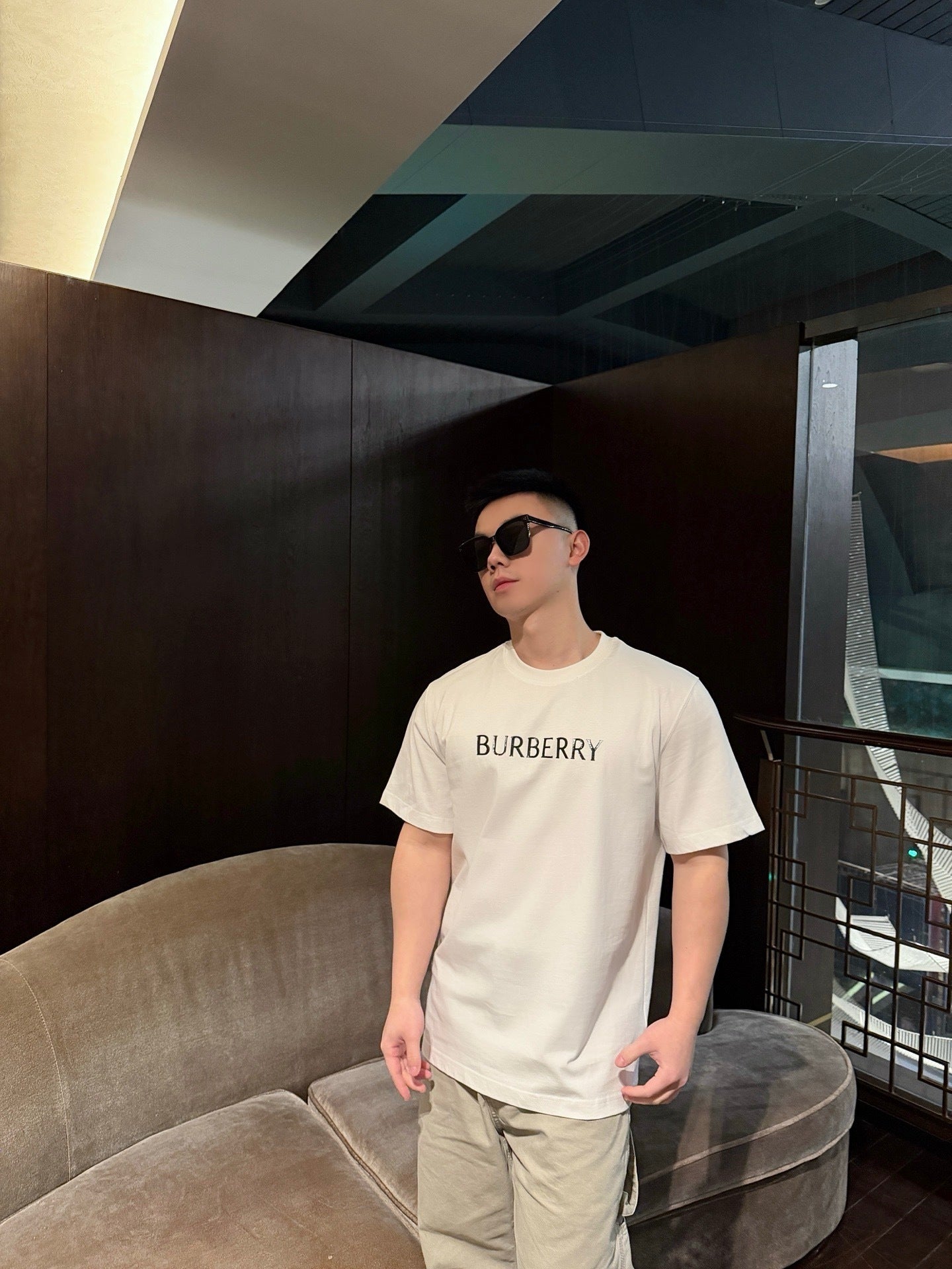Burberry 26SS Crew Neck Printed Cotton T-Shirt