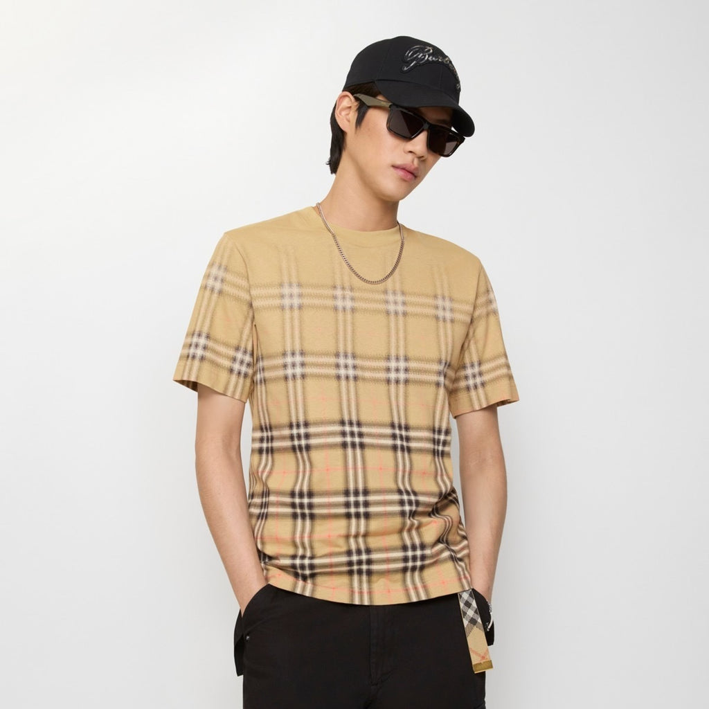 Burberry Check Print Short-Sleeve T-Shirt