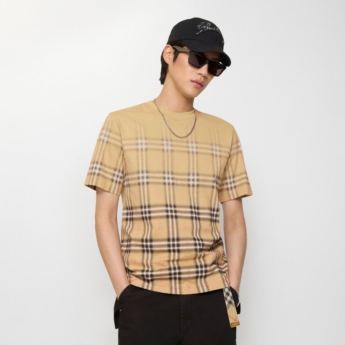 Burberry Check Print Short-Sleeve T-Shirt
