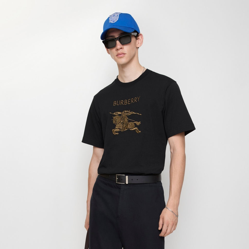 Burberry Embroidered Horse Logo Short-Sleeve T-Shirt