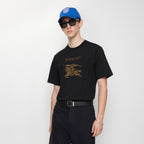 Burberry Embroidered Horse Logo Short-Sleeve T-Shirt