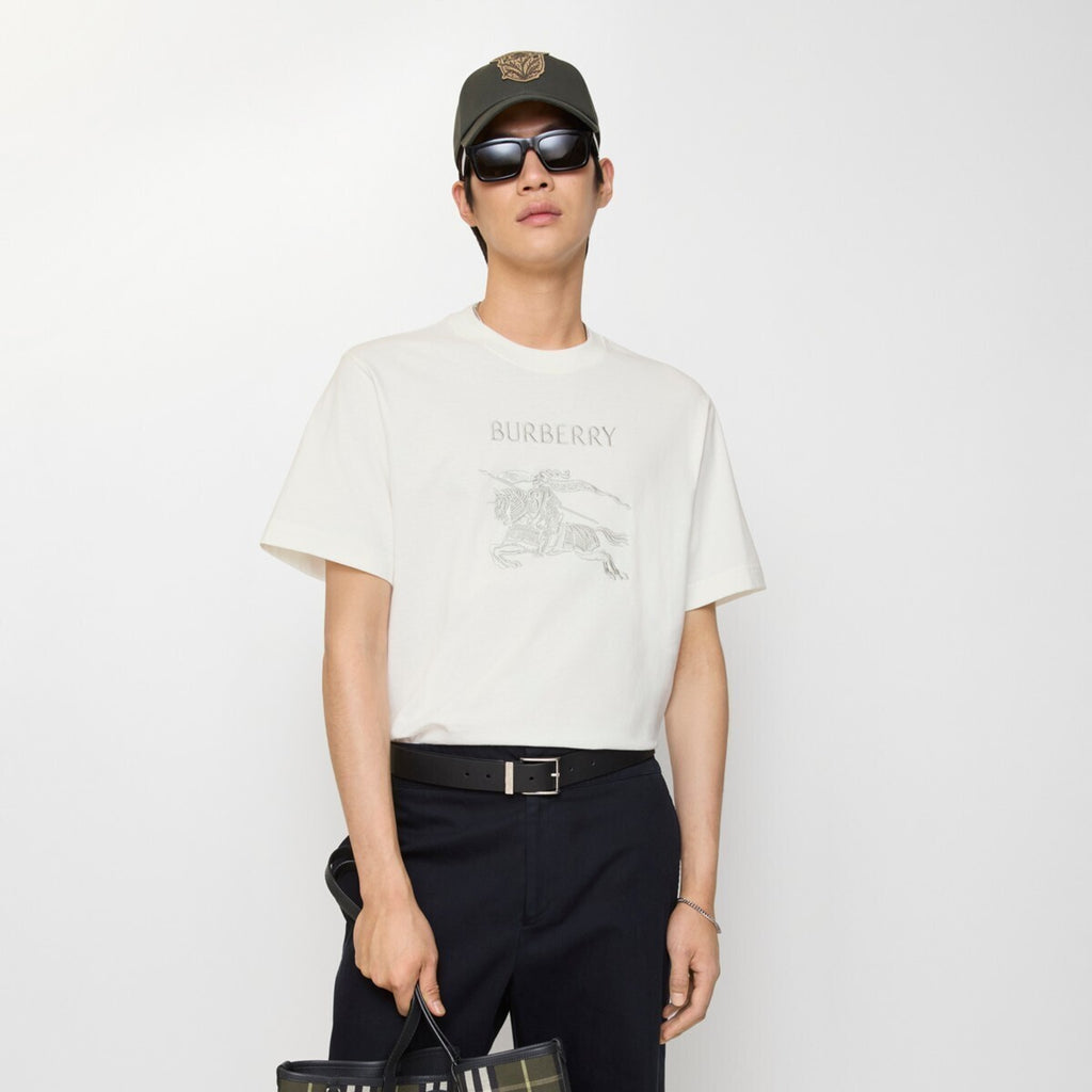 Burberry Embroidered Horse Logo Short-Sleeve T-Shirt