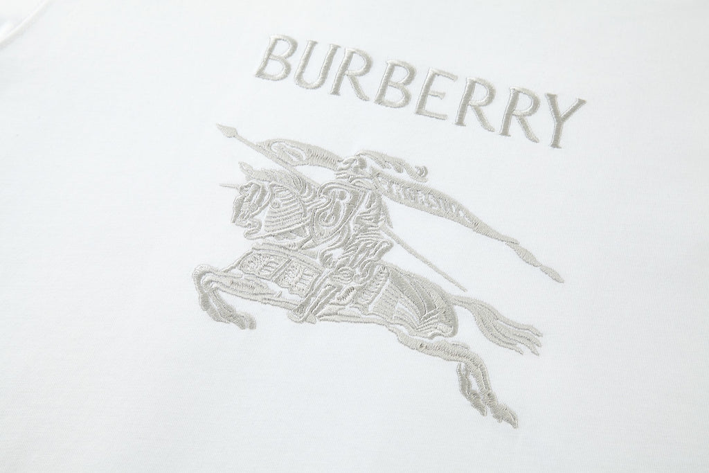 Burberry Embroidered Horse Logo Short-Sleeve T-Shirt