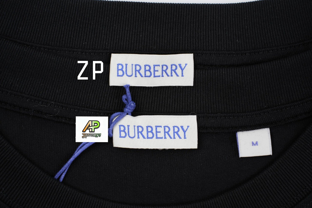 Burberry B-Shield Oak Leaf Embroidered Crew Neck T-Shirt