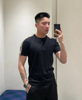 Burberry Check Webbing Embroidered Crew Neck T-Shirt