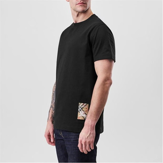 Burberry Plaid Horse Logo Short-Sleeve T-Shirt