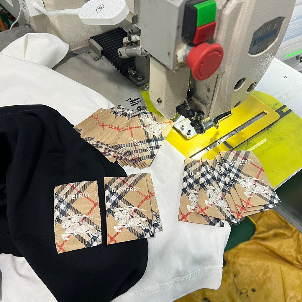 Burberry Plaid Horse Logo Short-Sleeve T-Shirt