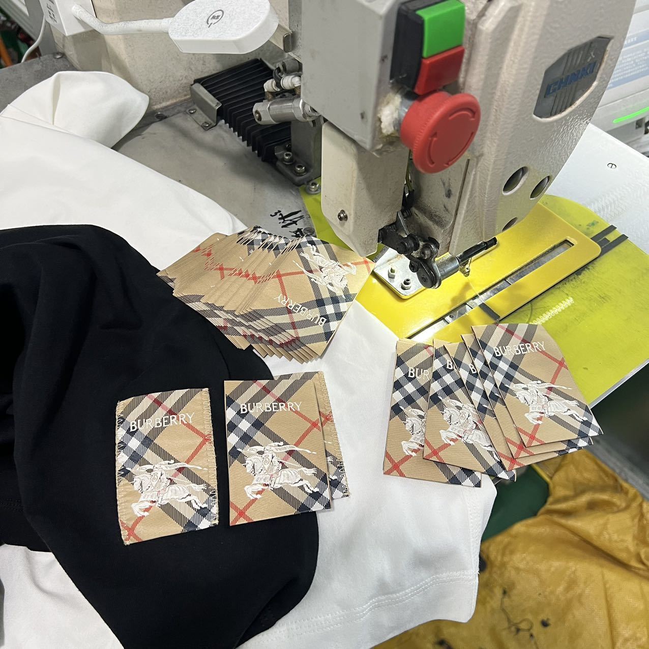 Burberry Plaid Horse Logo Short-Sleeve T-Shirt