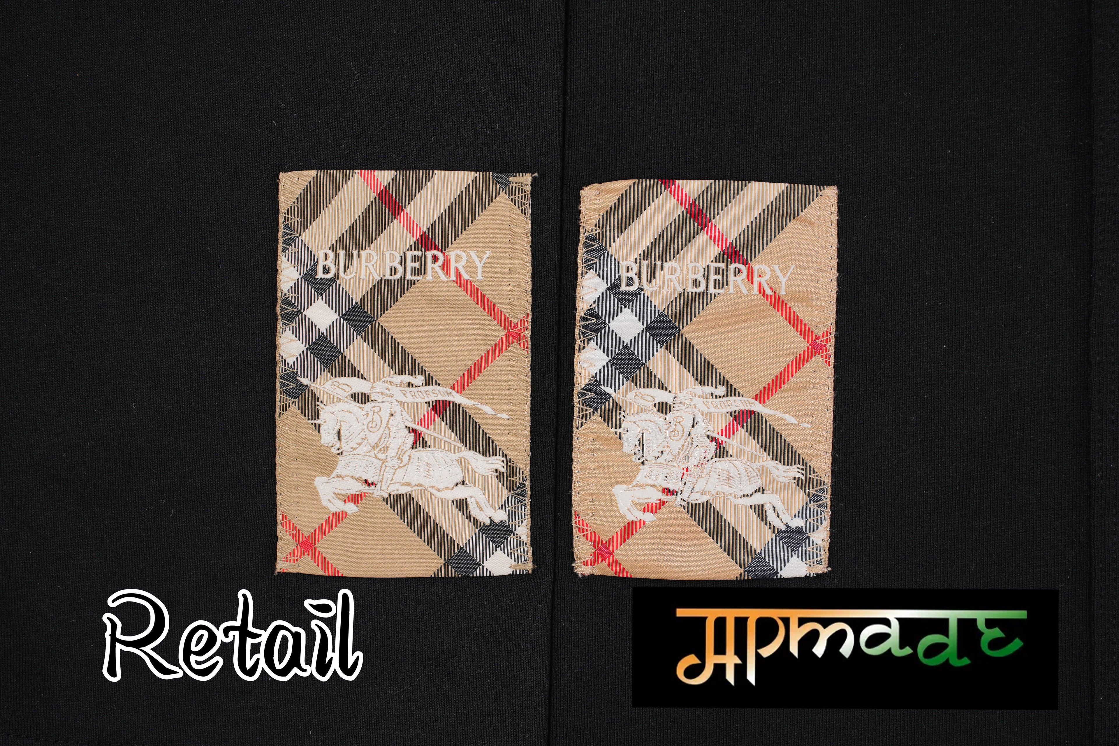 Burberry Plaid Horse Logo Short-Sleeve T-Shirt