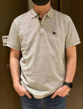 Burberry Cotton-Spandex Double-Sided Pearl Knit Polo Shirt