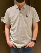 Burberry Cotton-Spandex Double-Sided Pearl Knit Polo Shirt