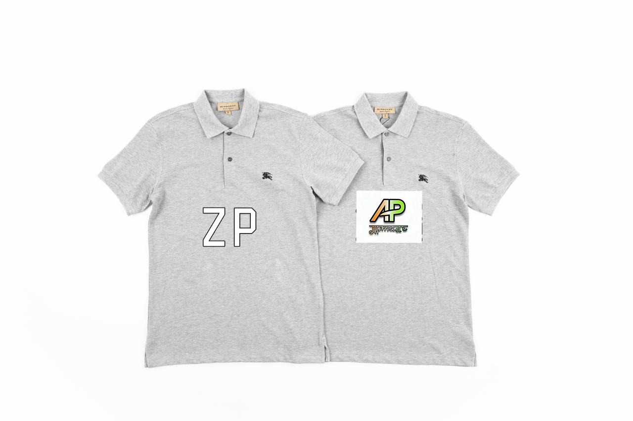 Burberry Cotton-Spandex Double-Sided Pearl Knit Polo Shirt
