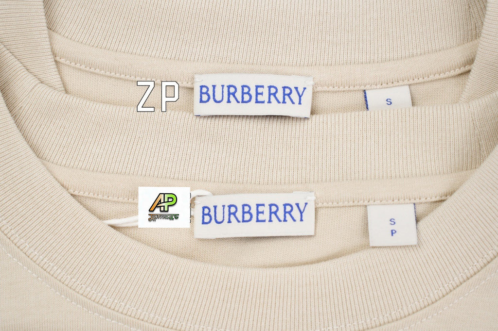 Burberry Bee Motif Lettering Logo Crew Neck T-Shirt