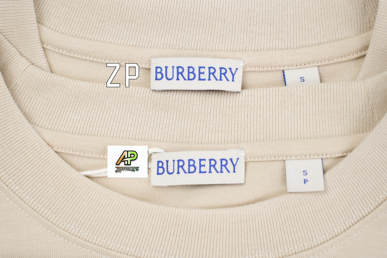 Burberry Bee Motif Lettering Logo Crew Neck T-Shirt