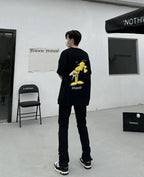 Burberry Bee Motif Lettering Logo Crew Neck T-Shirt