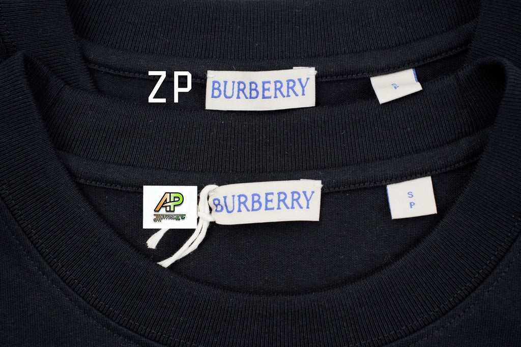 Burberry Bee Motif Lettering Logo Crew Neck T-Shirt
