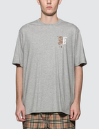 Burberry Lyocell Silk-Gloss Embroidered Crew Neck T-Shirt