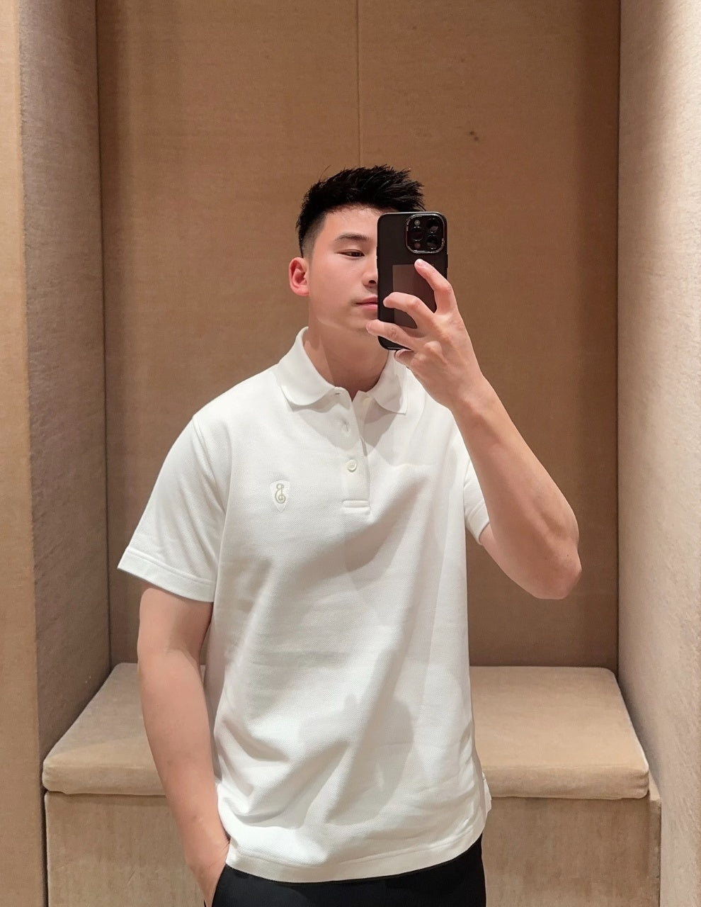 Burberry EKD Shield Bead Mesh Cotton T-Shirt