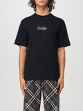 Burberry Velvet Flocked Logo Crew Neck T-Shirt