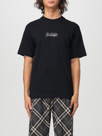 Burberry Velvet Flocked Logo Crew Neck T-Shirt