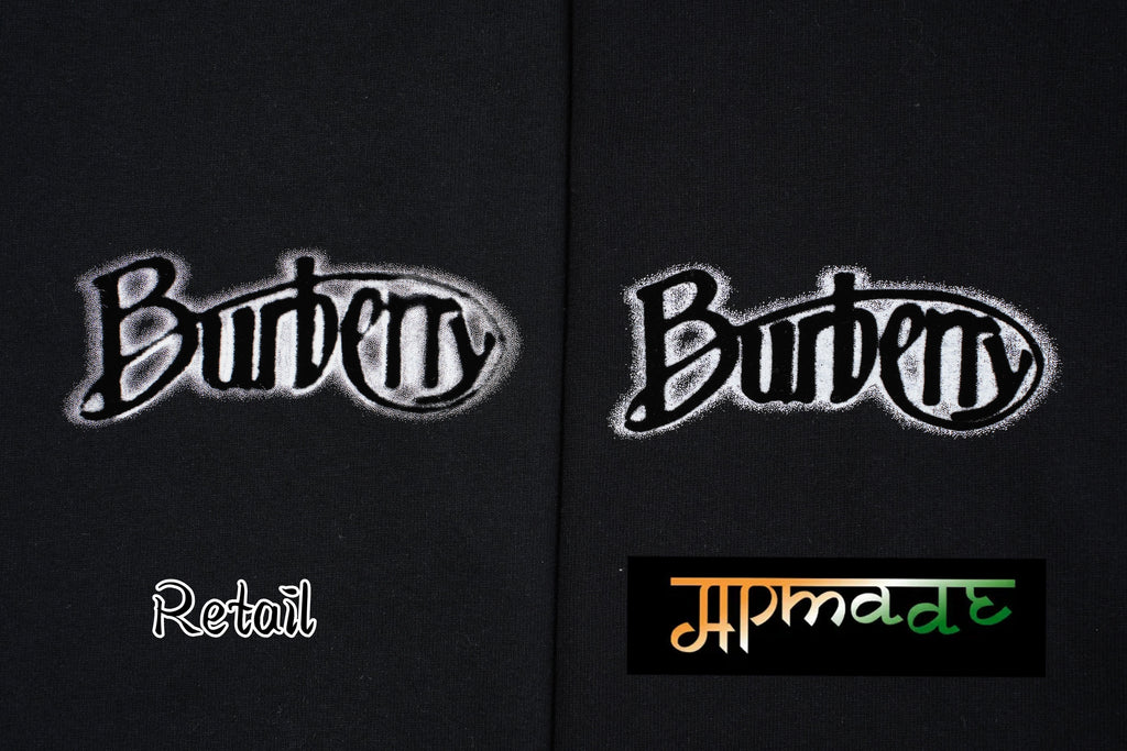 Burberry Velvet Flocked Logo Crew Neck T-Shirt