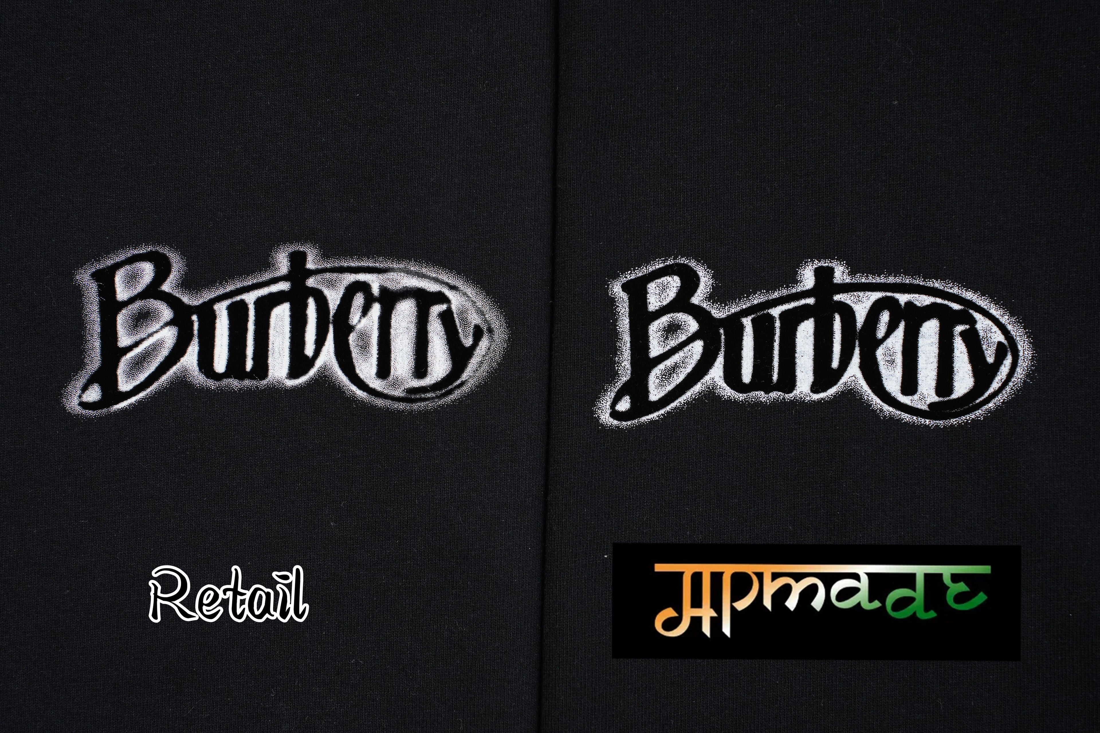Burberry Velvet Flocked Logo Crew Neck T-Shirt