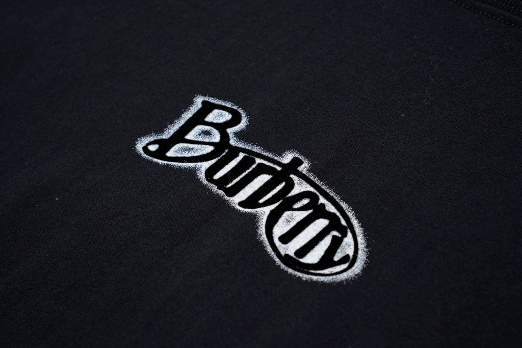 Burberry Velvet Flocked Logo Crew Neck T-Shirt
