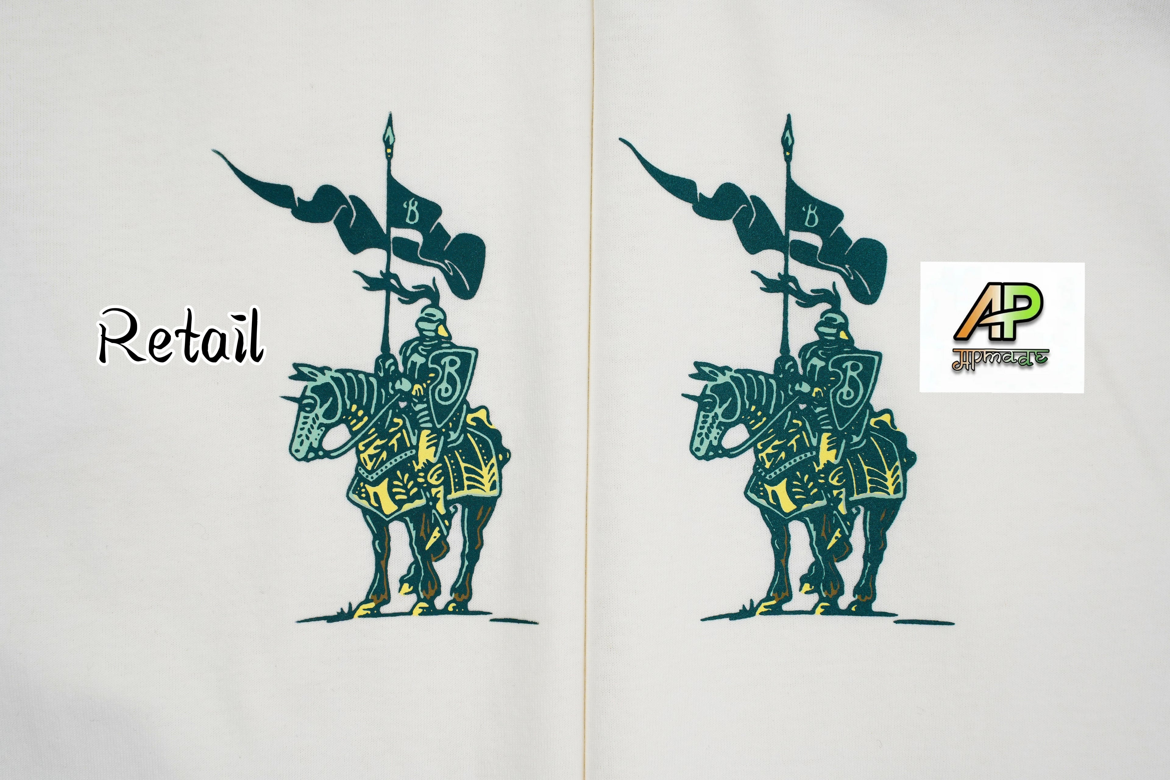 Burberry Equestrian Knight Logo Print Crew Neck T-Shirt