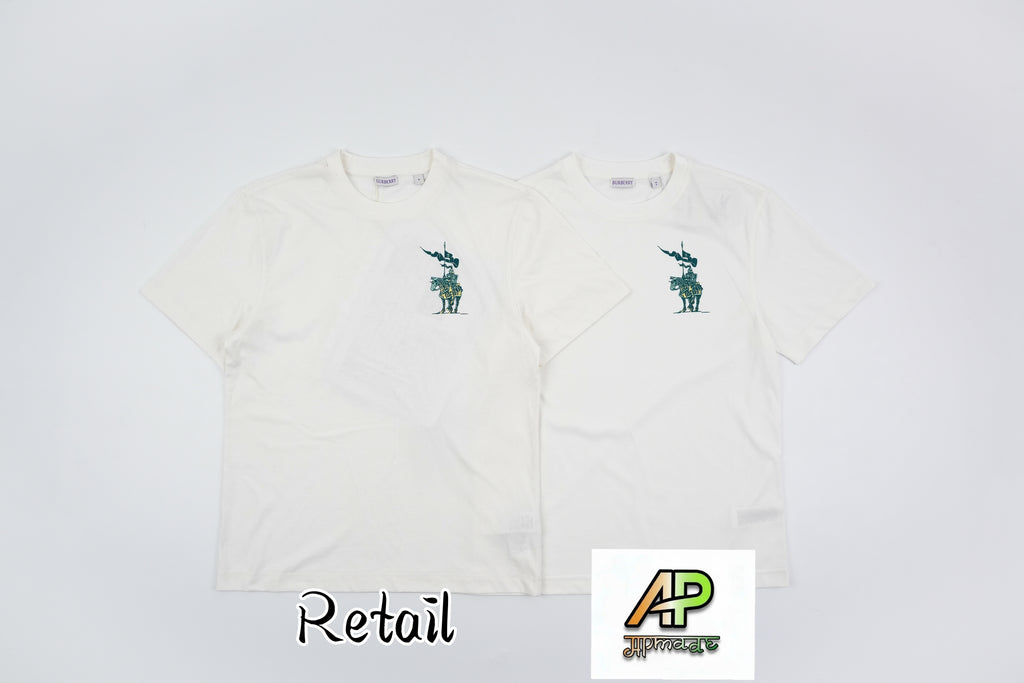 Burberry Equestrian Knight Logo Print Crew Neck T-Shirt