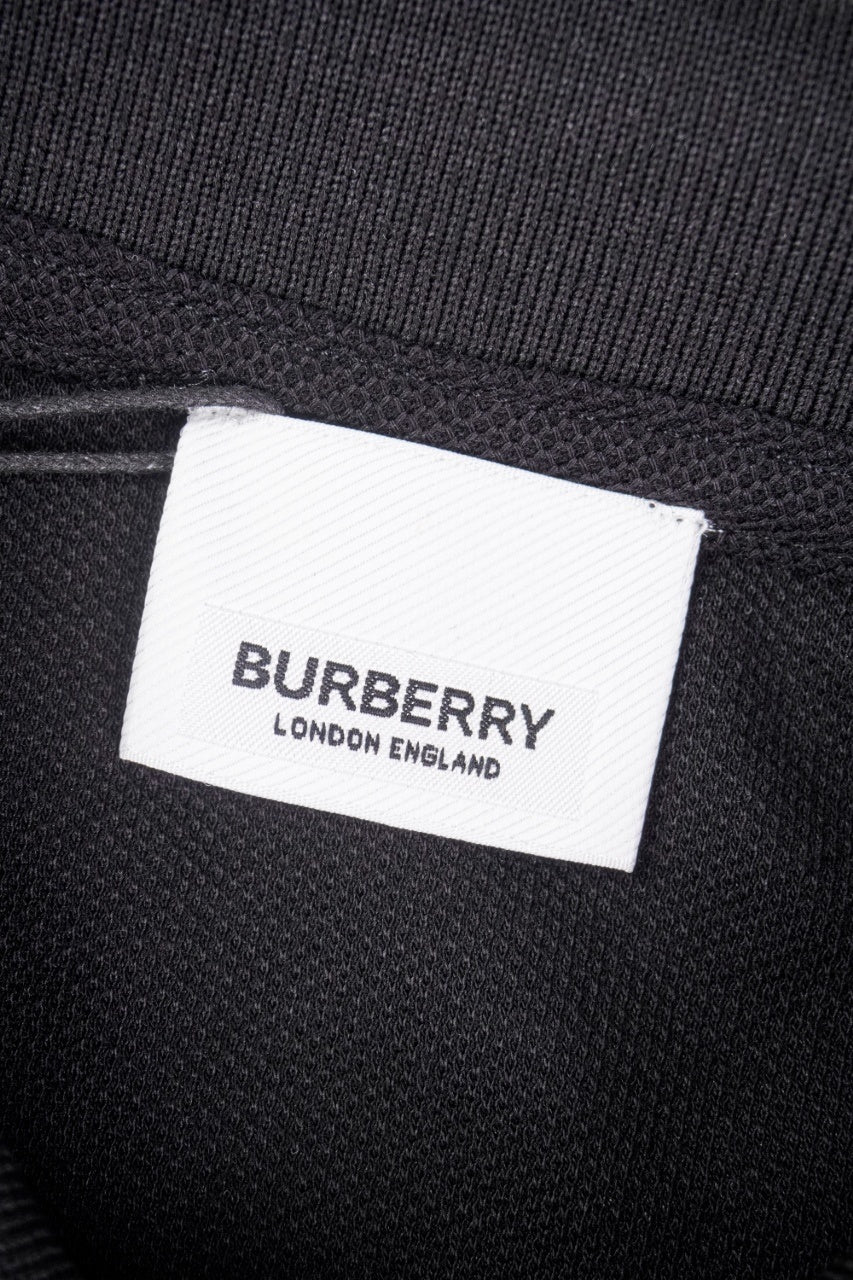Burberry Black Pearl Knit Embroidered Logo Polo T-Shirt