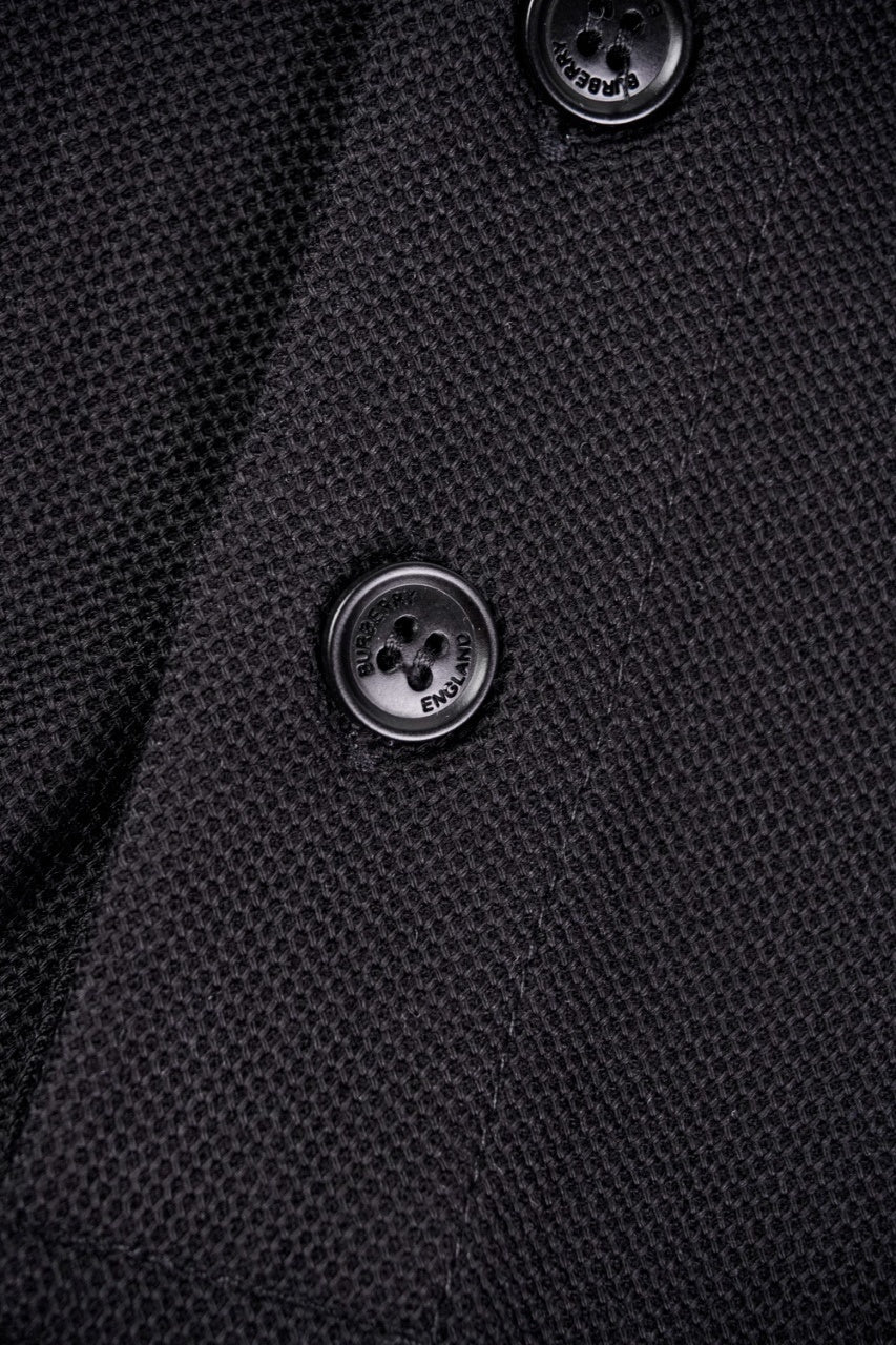 Burberry Black Pearl Knit Embroidered Logo Polo T-Shirt