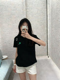 Burberry 26SS Four-Leaf Clover Embroidered Cotton T-Shirt