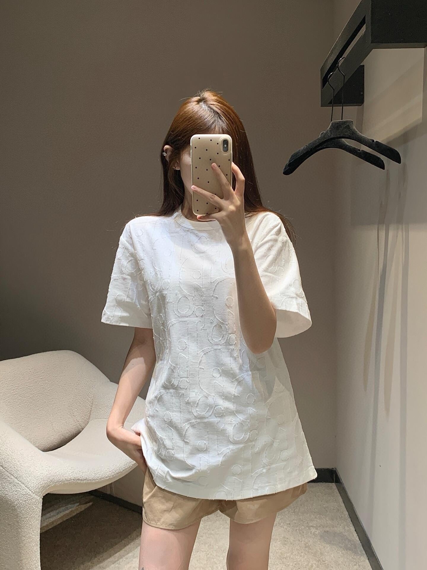 Dior Oblique Embossed Logo Short-Sleeve T-Shirt