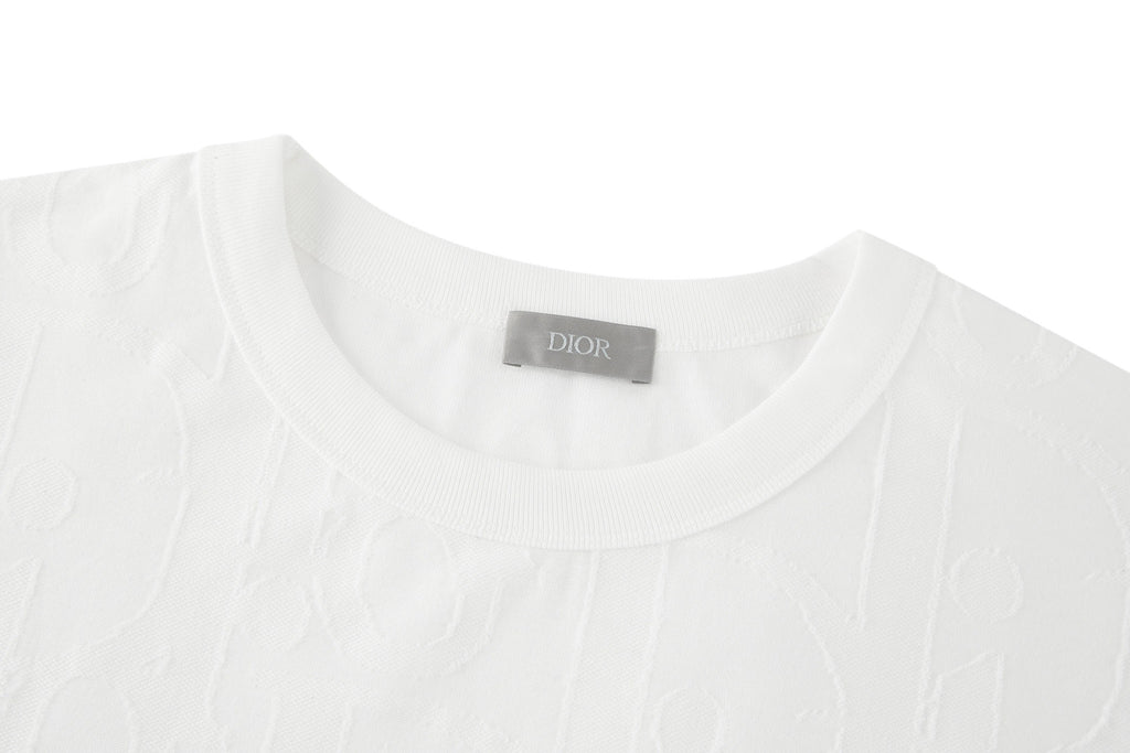 Dior Oblique Embossed Logo Short-Sleeve T-Shirt