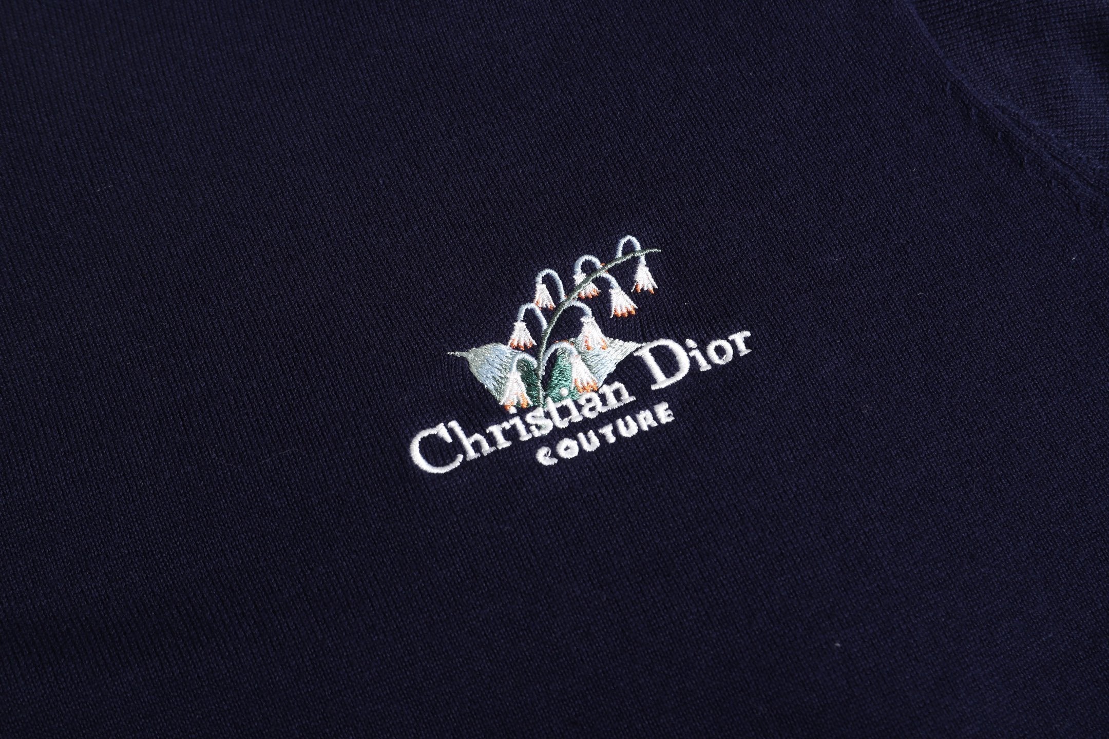 Dior Lily of the Valley Embroidered Cotton T-Shirt